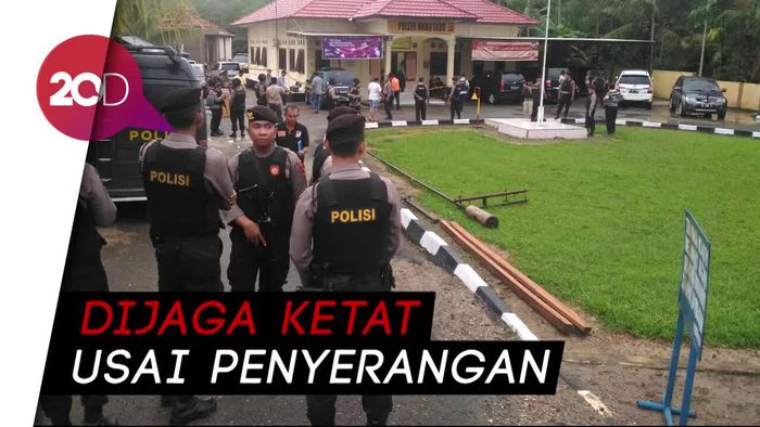 Polsek Maro Sebo Jambi Diserang Pria Bersenjata Tajam