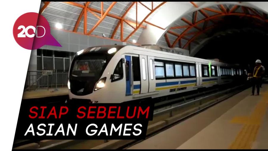 Diuji Coba, LRT Palembang Melaju Mulus di Atas Rel