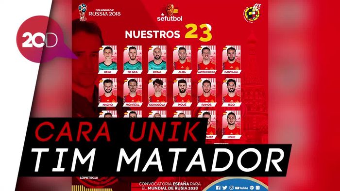 Lewat WhatsApp, Spanyol Umumkan Skuat Piala Dunia 