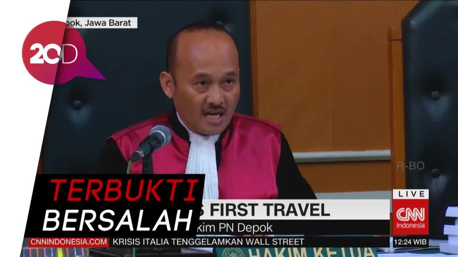 Vonis Bos First Travel: Andika 20 Tahun, Anniesa 18 Tahun Penjara
