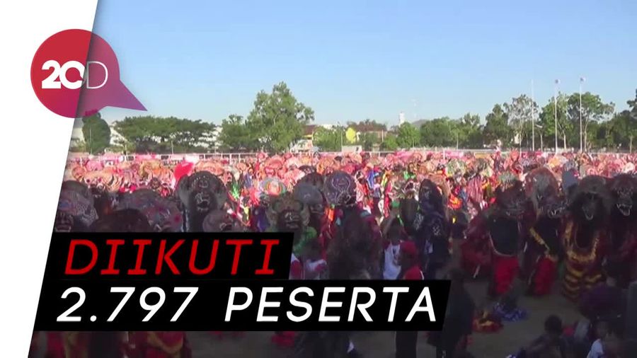 Rampak Barong di Trenggalek Pecahkan Rekor Muri