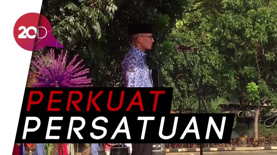 Sandiaga Bacakan Sambutan Jokowi di Hari Lahir Pancasila 