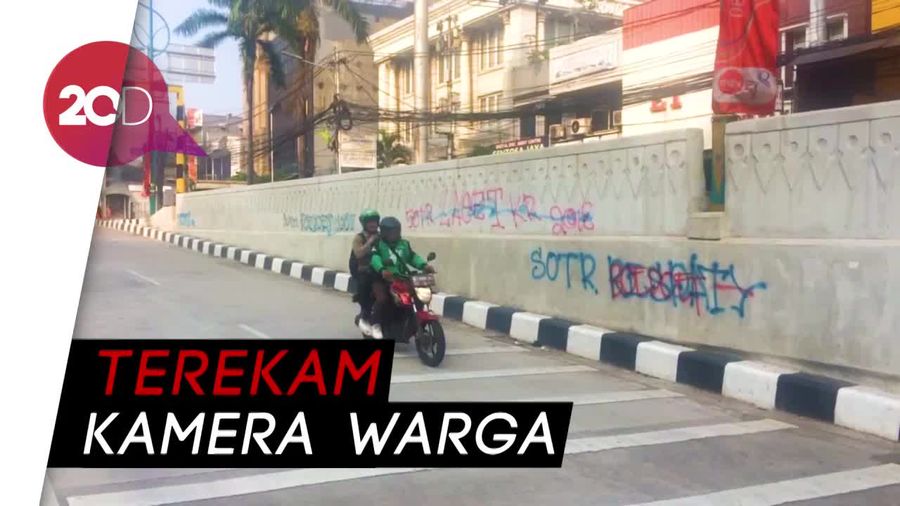 Polisi Kantongi Identitas Motor Pelaku Vandalisme Underpass Mampang 