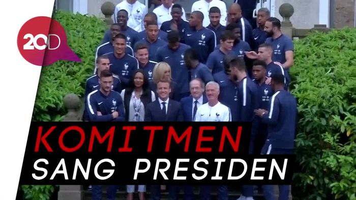 Janji Macron ke Timnas Prancis di Piala Dunia