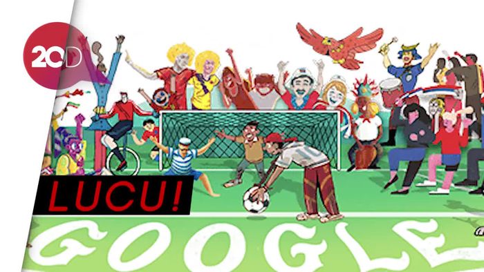 Google Doodle Rayakan Pesta Sepak Bola Hari Ini