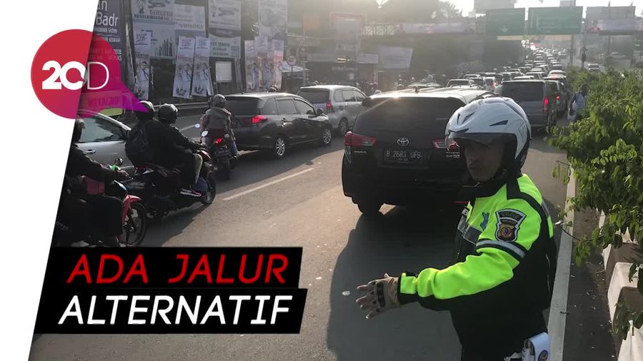 H+1 Lebaran Lalin Puncak Macet, Ini Penampakannya