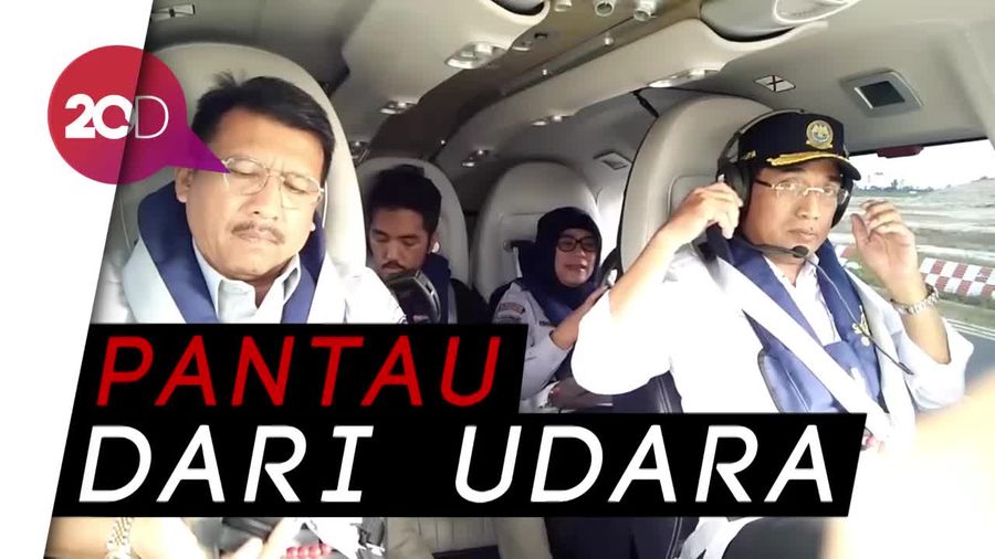 Naik Heli, Menhub Tinjau Lokasi Tenggelamnya KM Sinar Bangun