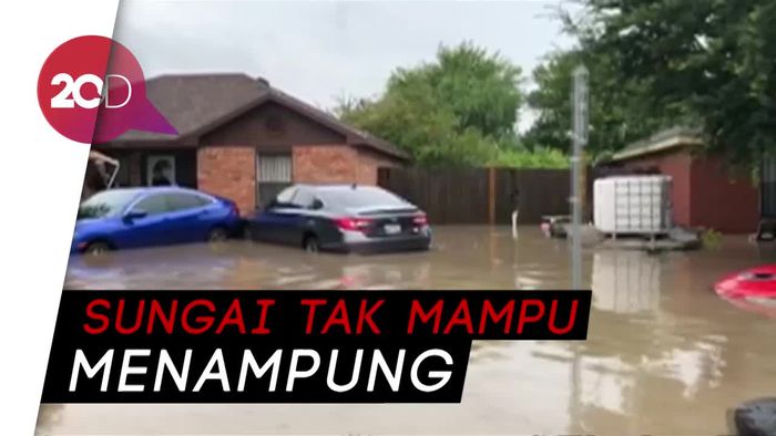 Texas Banjir Usai Diguyur Hujan Deras