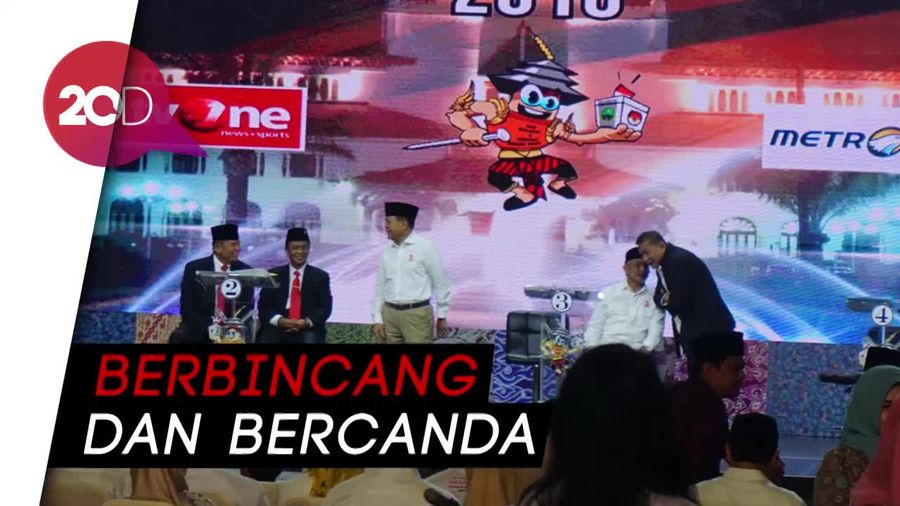 Adem, Potret Keakraban Cagub-cawagub Jabar di Debat Pamungkas