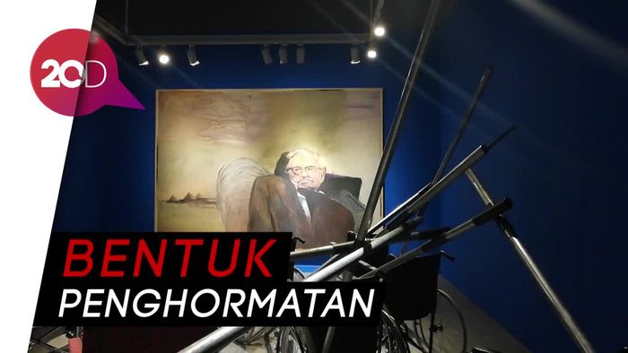 Kolaborasi Hanafi-Goenawan Lahirkan Lukisan Stephen Hawking