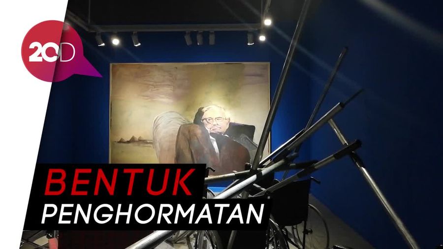 Kolaborasi Hanafi-Goenawan Lahirkan Lukisan Stephen Hawking