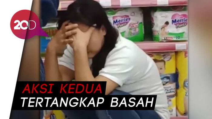 Terciduk! Ini Wanita yang Kerap Ngutil di Minimarket