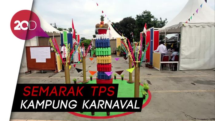 Nyoblos di TPS Kampung Karnaval, Dapat Hiburan Plus Pijat