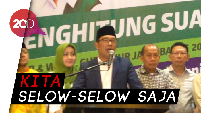 Menang di Quick Count, Ridwan Kamil Pidato Sampaikan 2 Pesan