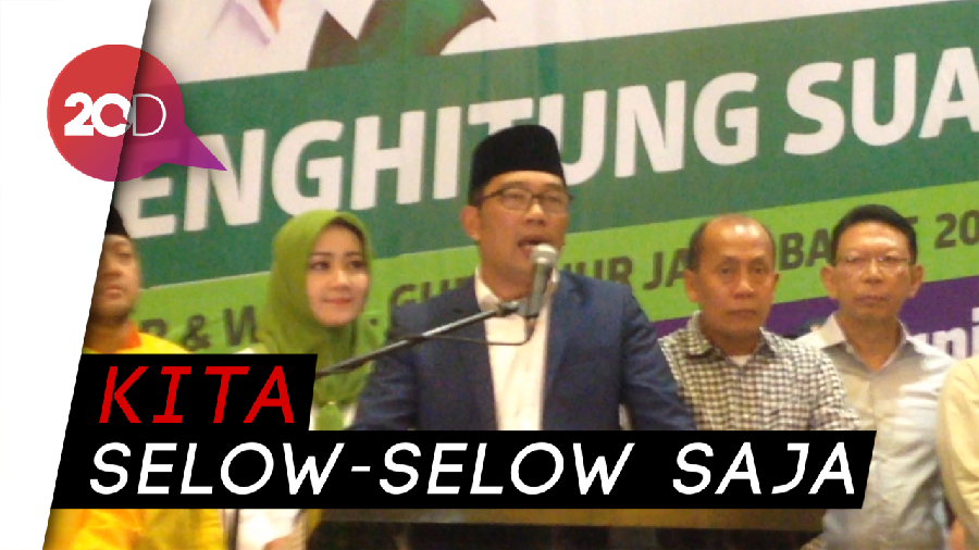 Menang di Quick Count, Ridwan Kamil Pidato Sampaikan 2 Pesan
