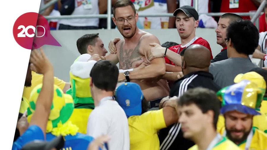 Ribut-ribut Suporter di Laga Serbia Kontra Brasil