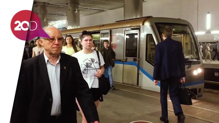 Kesibukan Kereta Metro Moskow Selama Piala Dunia