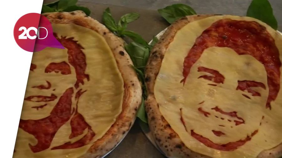 Ketika Ronaldo dan Suarez Dilukis di Pizza
