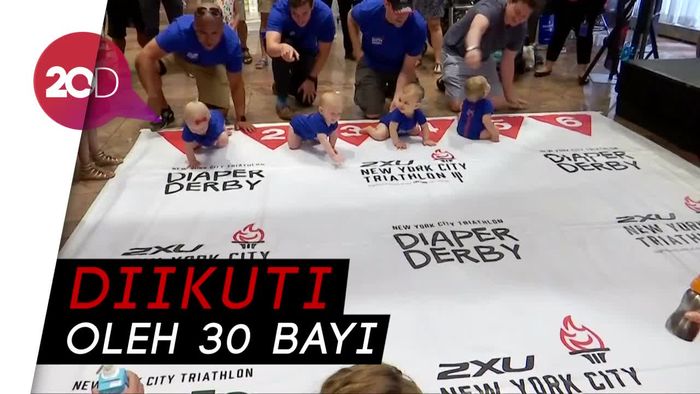 Tangis dan Wajah Kebingungan Para Bayi Saat Lomba Merangkak