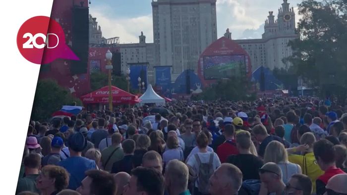 Rusia Menang, Rossiya-Rossiya Bergema di Fan Fest Moskow
