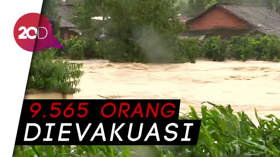 China Dihantam Hujan Lebat, Beberapa Wilayah Terendam