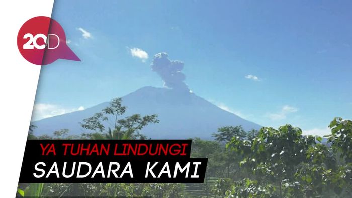 Gunung Agung Kembali Meletus, Netizen Panjatkan Doa