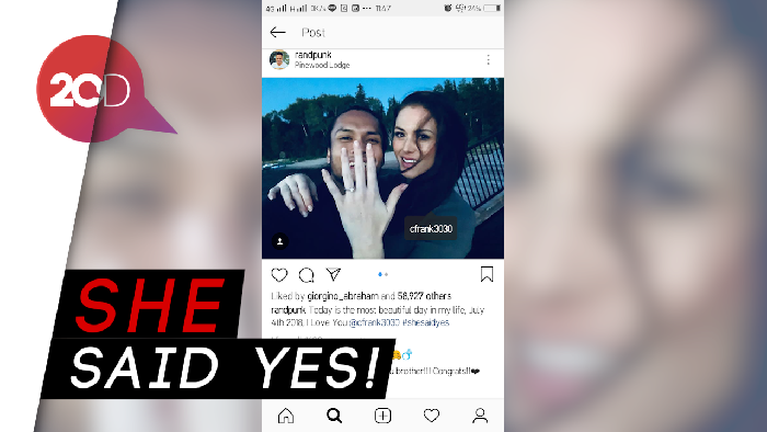 Ciee...! Randy Pangalila Lamar Sang Kekasih di Kanada