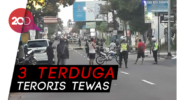 Mencekam! Baku Tembak Polisi dengan Terduga Teroris di Sleman
