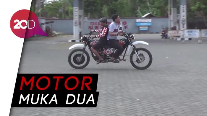 Unik! Ada Motor Bermuka Dua