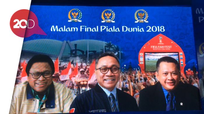 Ketua MPR-DPR-DPD Kompak Nobar Final Piala Dunia