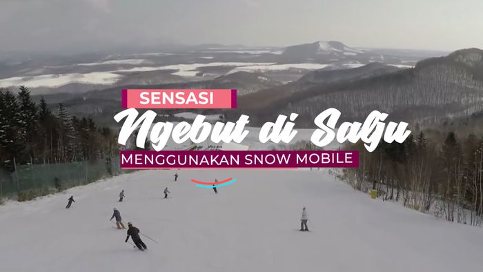 Sensasi Ngebut Di Salju Menggunakan Snow Mobile