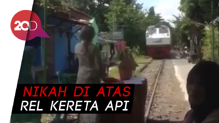 Video Pernikahan di Atas Rel Ini Bikin Netizen Salah Sangka