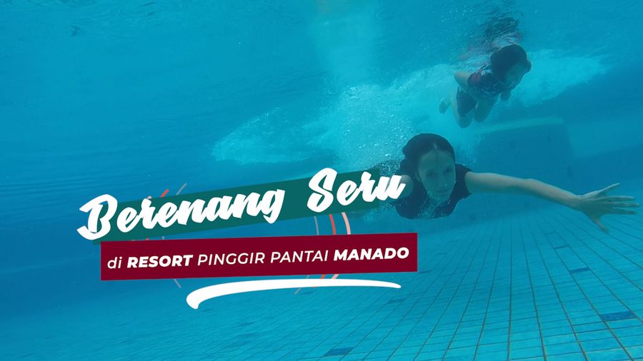 Berenang di Pantai Manado