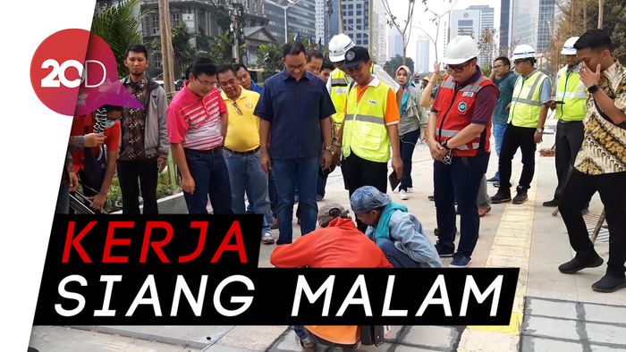 Jalan Sudirman-Thamrin Lurus, Anies: Trotoar Akhir Juli 