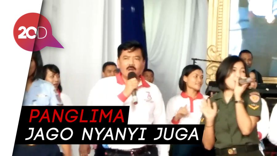 Gokil! Panglima TNI Nyanyi Lagu Sayang Via Vallen Sambil Goyang