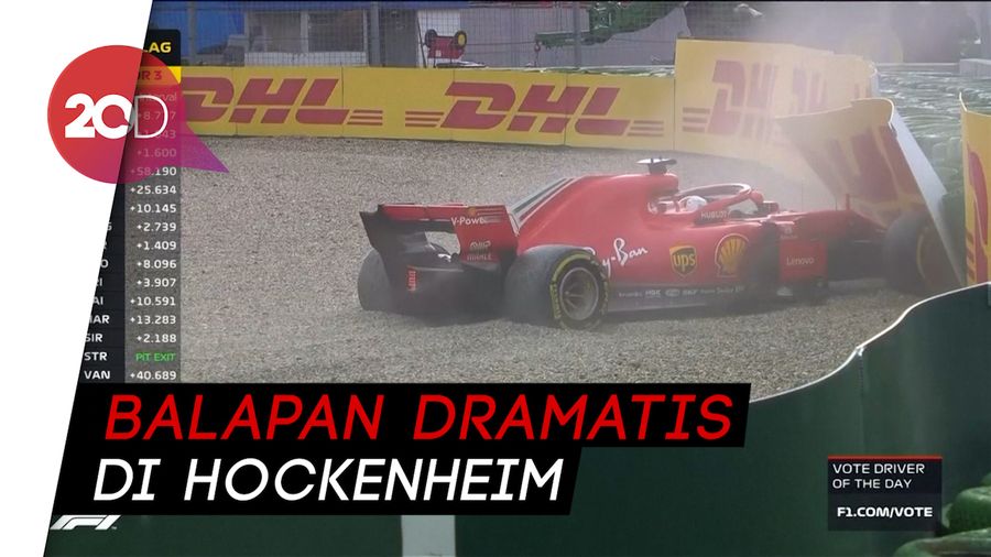 Vettel Nabrak Dinding, Hamilton Juara GP Jerman