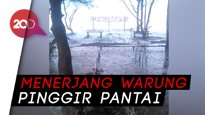 Gelombang Tinggi, Air Laut Luber ke Daratan di Kebumen