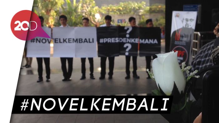 Ramai-ramai Sambut Novel di KPK, Jokowi ke Mana?