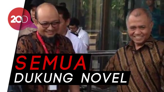 Suasana Hangat Sambut Novel di KPK