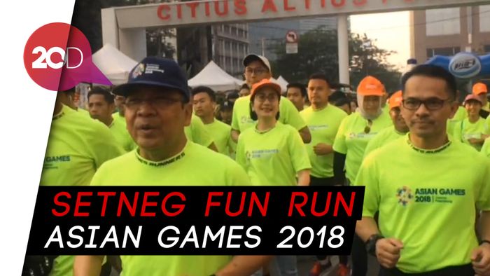 Promosikan Asian Games, Pratikno Ikut Lari Santai