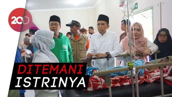 TGB Jenguk Korban Gempa Bumi NTB