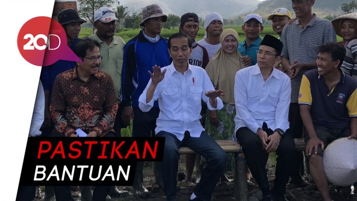 Tak Gentar Gempa Susulan, Presiden Jokowi ke Lombok