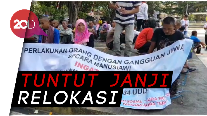 Penderita Gangguan Jiwa Gelar Unjuk Rasa di Sukabumi