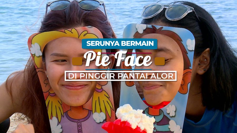 Serunya Bermain Pie Face Di Pinggir Pantai Alor