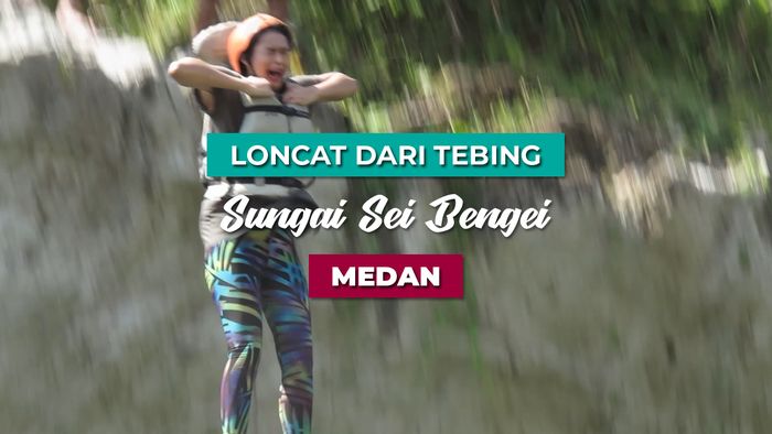 Sensasi Melompat dari Tebing Sungai Sei Bingei 