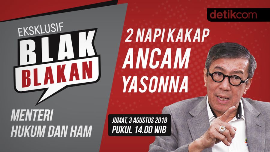 Tonton Blak-blakan Menkum HAM, 2 Napi Kakap Ancam Yasonna 