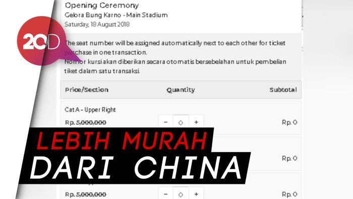 Tiket Asian Games Mahal, Erick Thohir: Itu Mispersepsi