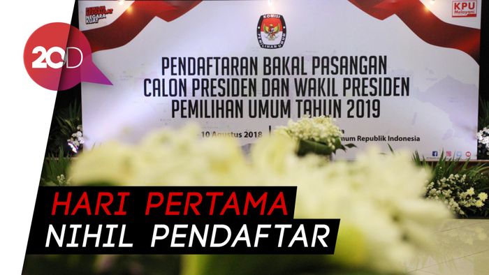 Hari Perdana Pendaftaran Capres-Cawapres, KPU Sepi