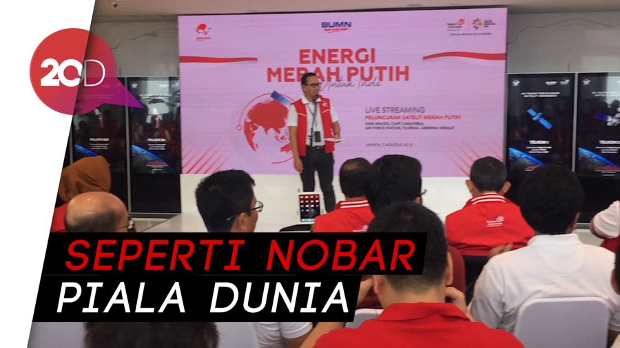 Nobar Detik-detik Peluncuran Satelit Merah Putih Telkom