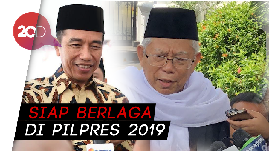Jokowi Deklarasikan KH Maruf Amin Jadi Cawapres